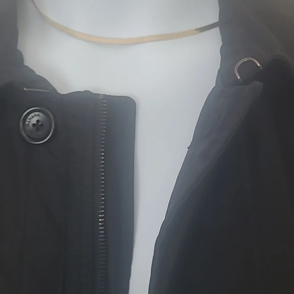 Banana Republic Jacket Black Zipper button lined size Medium M